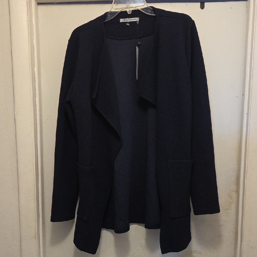 Black Open Front Cardigan